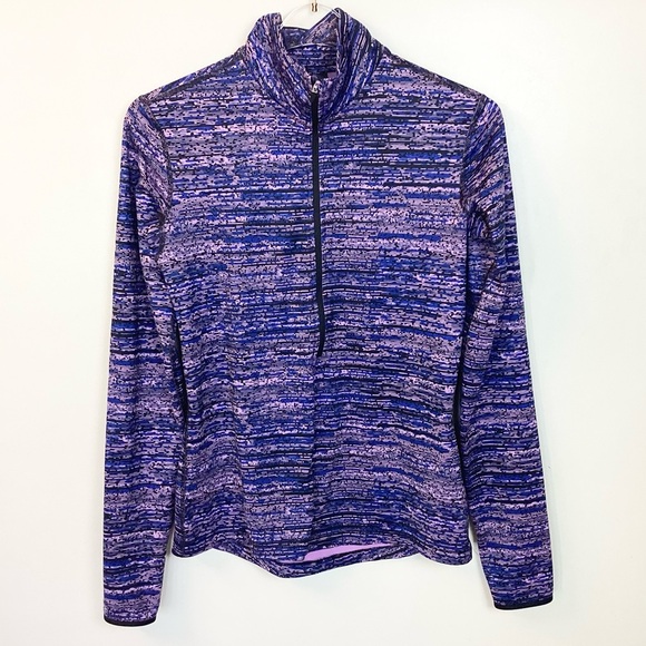 Nike Pro Dri-Fit 1/2 Zip Training Pullover - Purple/Blue - M - Picture 1 of 6